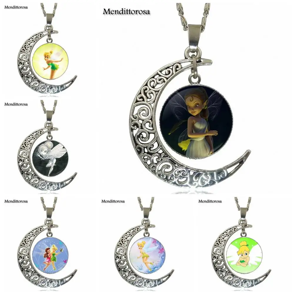 Elegant Fairy Angel Tinkerbell Vintage Jewelry Silver Plated With Crescent Shaped Luminous Necklace For Women Fashion Jewelry
Elegant Fairy Angel Tinkerbell Vintage Jewelry Silver Plated With Crescent Shaped Luminous Necklace For Women Fashion Jewelry