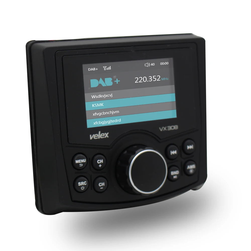 Waterproof Bluetooth Digital Media Marine Stereo Receiver with Audio/Video player DAB+ AM FM Streaming Music Boat UTV ATV Spa
Waterproof Bluetooth Digital Media Marine Stereo Receiver with Audio/Video player DAB+ AM FM Streaming Music Boat UTV ATV Spa