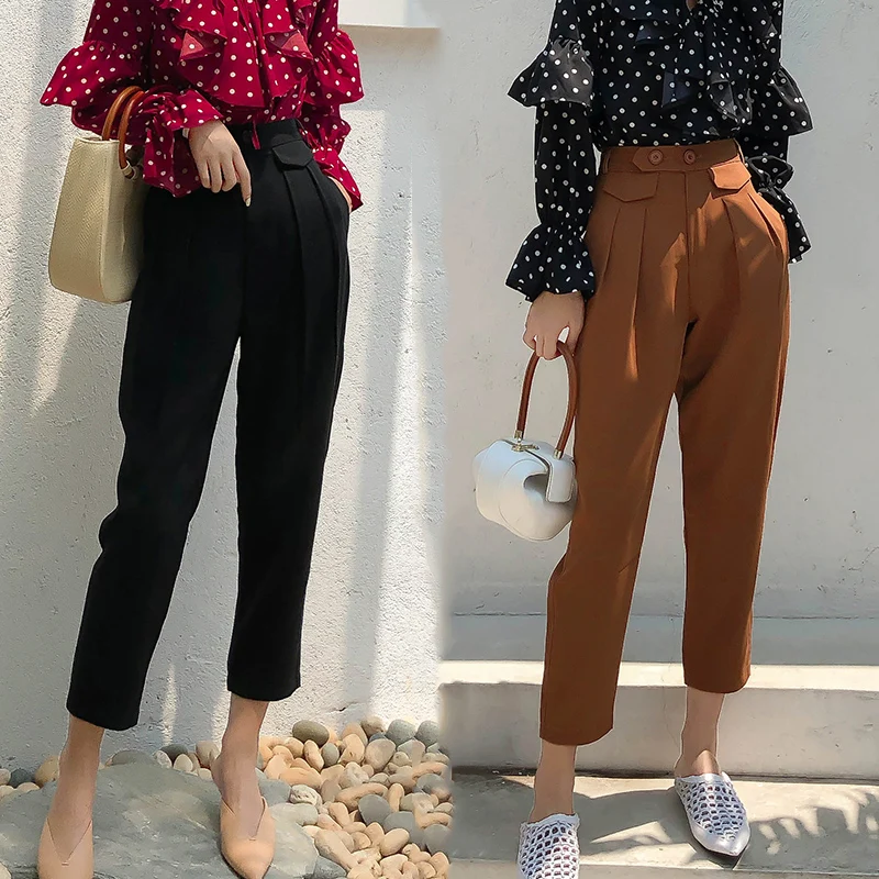 Pants female 2018 autumn new wild Hong Kong taste high waist casual pants nine points carrot pants loose thin harem pants
Pants female 2018 autumn new wild Hong Kong taste high waist casual pants nine points carrot pants loose thin harem pants