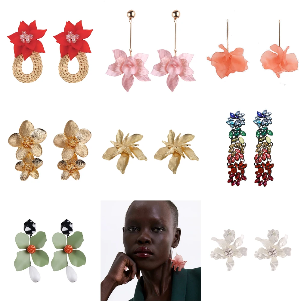 Girlgo New Romantic Handmade Resin Flower Stud Earrings For Women Wooden Straw Weave Rattan Statement Hanging Earrings Jewelry
Girlgo New Romantic Handmade Resin Flower Stud Earrings For Women Wooden Straw Weave Rattan Statement Hanging Earrings Jewelry