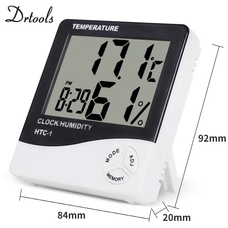 wholesale 50pcs Humidity Mete LCD Digital HTC-1 Instruments Thermometer Hygrometer Temperature Humidity Meter Clock GT056
wholesale 50pcs Humidity Mete LCD Digital HTC-1 Instruments Thermometer Hygrometer Temperature Humidity Meter Clock GT056