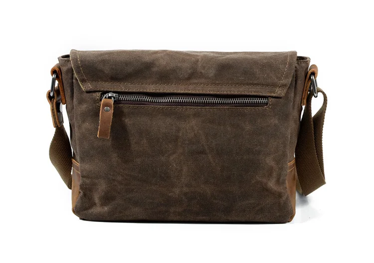 Womens Small Canvas Messenger Bag Grey, Brown, Green