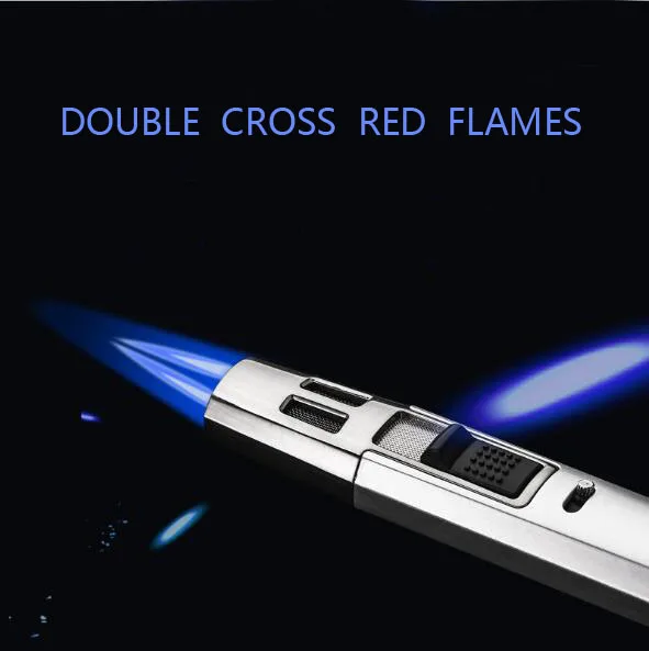 original honest gas inflatable lighter cross jet blue jet flames windproof cigar lighter kitchen / outdoor tool
original honest gas inflatable lighter cross jet blue jet flames windproof cigar lighter kitchen / outdoor tool