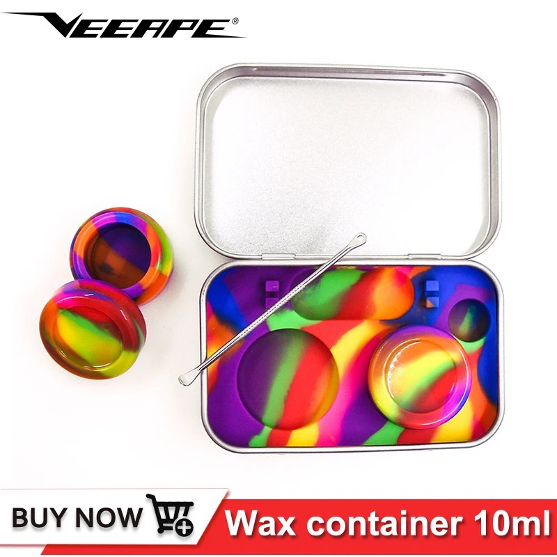 5ml 10ml Silicone container box case wax Storage Jars Tin with dab tool Carving Travel metal kit set for dry herb vaporizer vape
5ml 10ml Silicone container box case wax Storage Jars Tin with dab tool Carving Travel metal kit set for dry herb vaporizer vape
