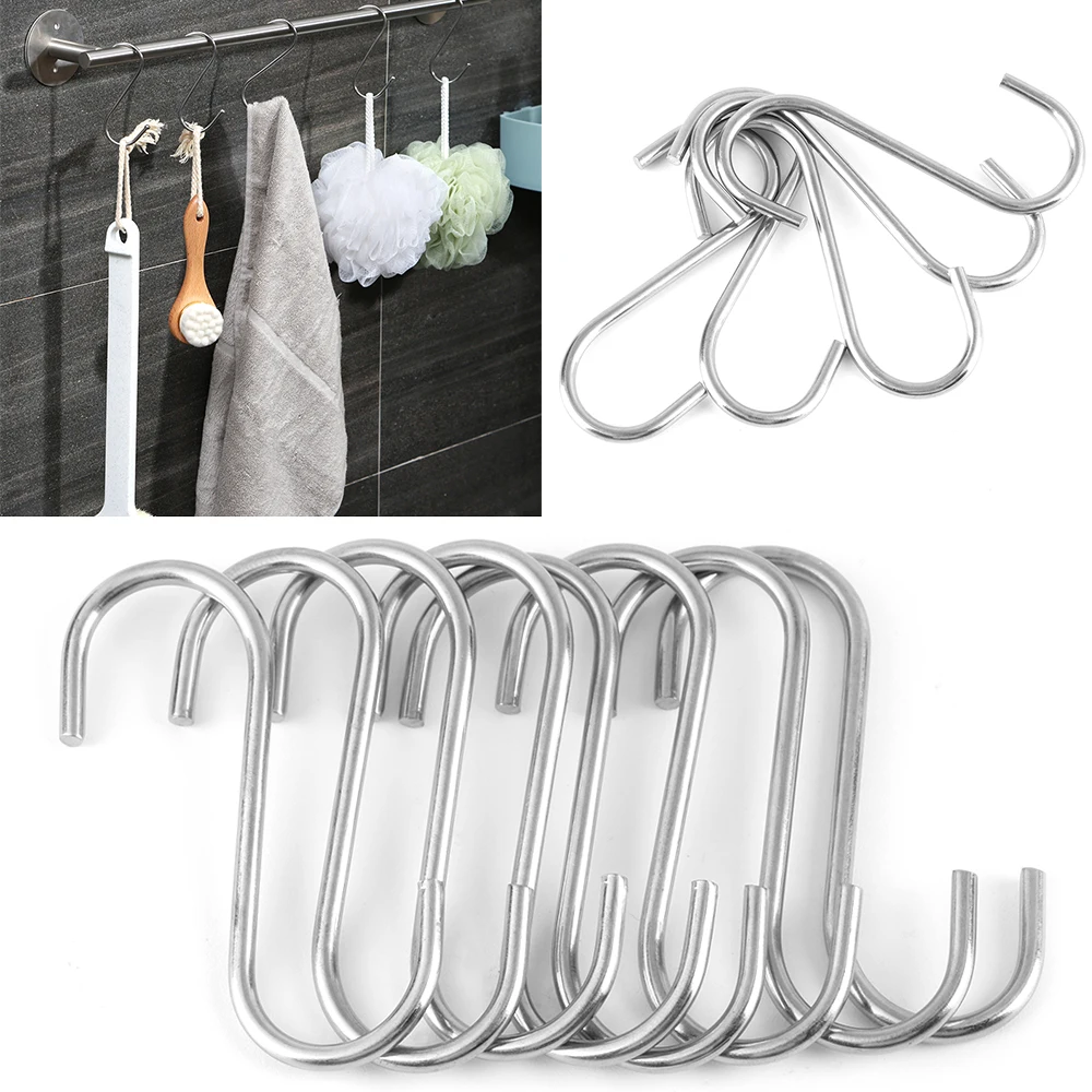 5/10/20Pcs Useful S Shaped Hooks Kitchen Hanging Hanger Storage Holders Organizer Household Home Essential Stainless Steel Hooks
5/10/20Pcs Useful S Shaped Hooks Kitchen Hanging Hanger Storage Holders Organizer Household Home Essential Stainless Steel Hooks