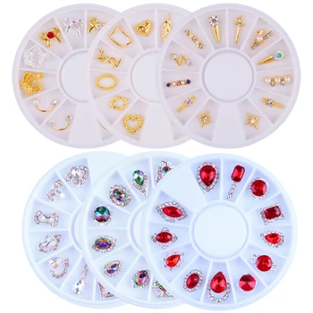 12 Design Alloy AB Nail Art Rhinestone Decorations Shiny Crystal Jewelry/Diamonds/Metal Studs Polish Gel 3D Tips DIY In Wheel
12 Design Alloy AB Nail Art Rhinestone Decorations Shiny Crystal Jewelry/Diamonds/Metal Studs Polish Gel 3D Tips DIY In Wheel