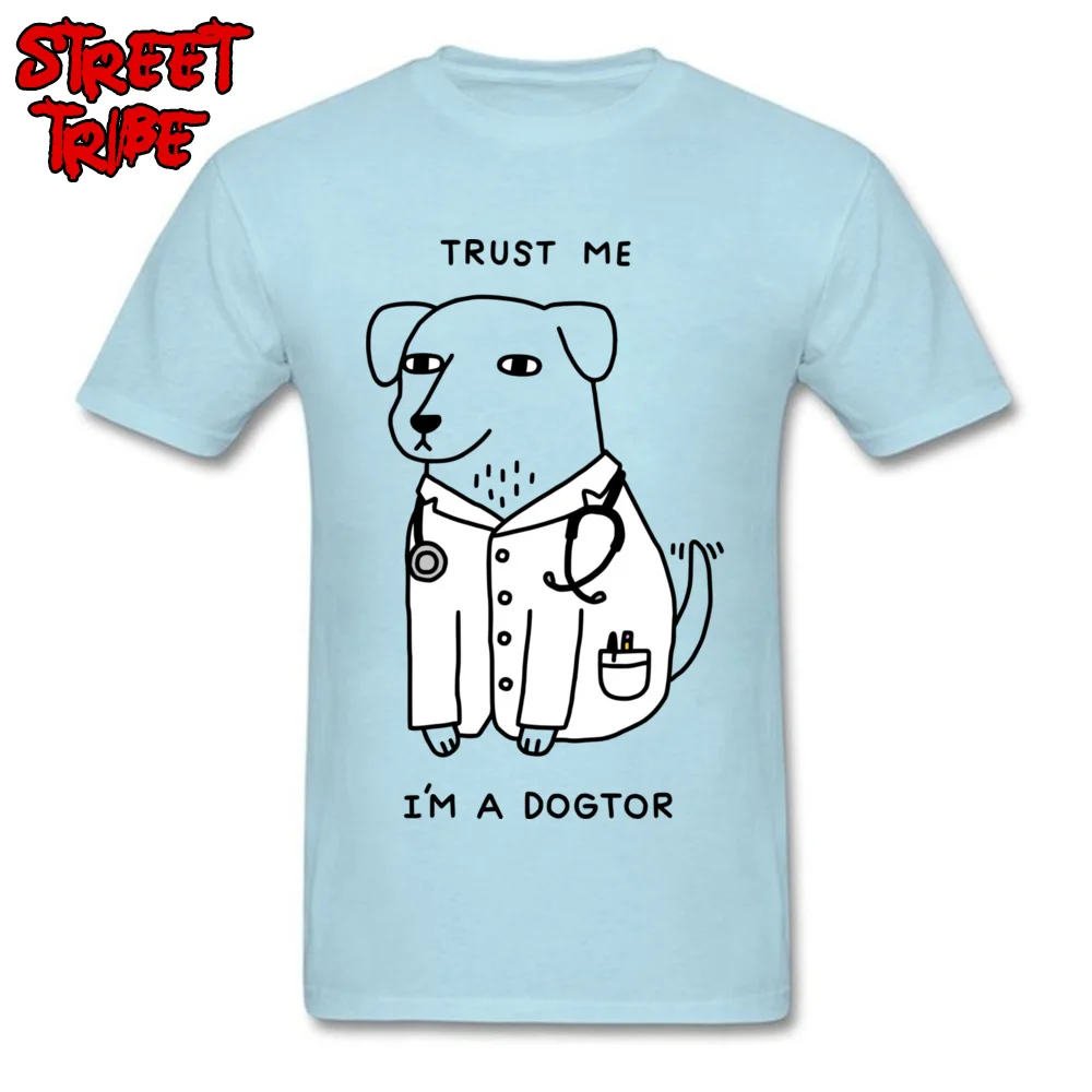 Men Top T-shirts Dogtor Design Tees 100% Cotton Crewneck Short Sleeve Crazy Tops & Tees Summer Autumn Top Quality Dogtor light