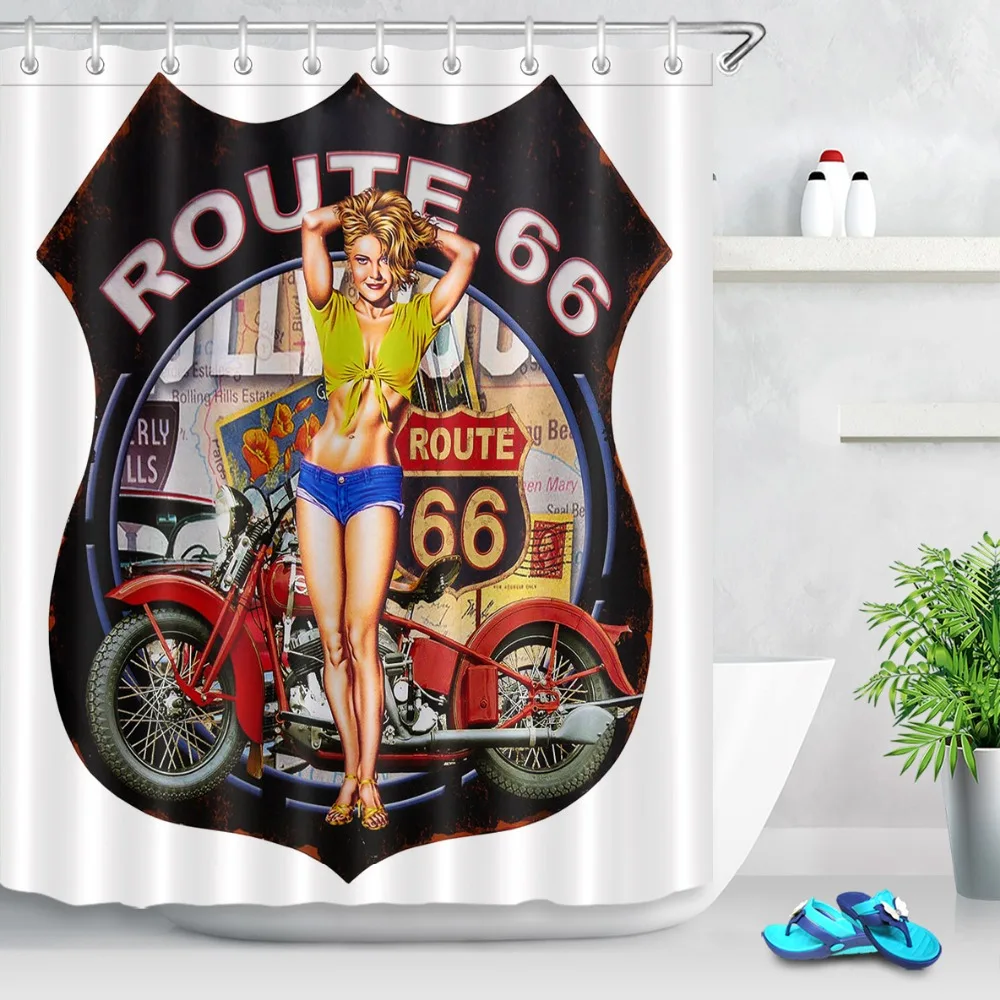 LB Motorcycle Travel Historic Retro Trip Sexy Girl White Shower Curtain Route 66 Fabric And Mat Set Bathroom For Bathtub Decor
LB Motorcycle Travel Historic Retro Trip Sexy Girl White Shower Curtain Route 66 Fabric And Mat Set Bathroom For Bathtub Decor
