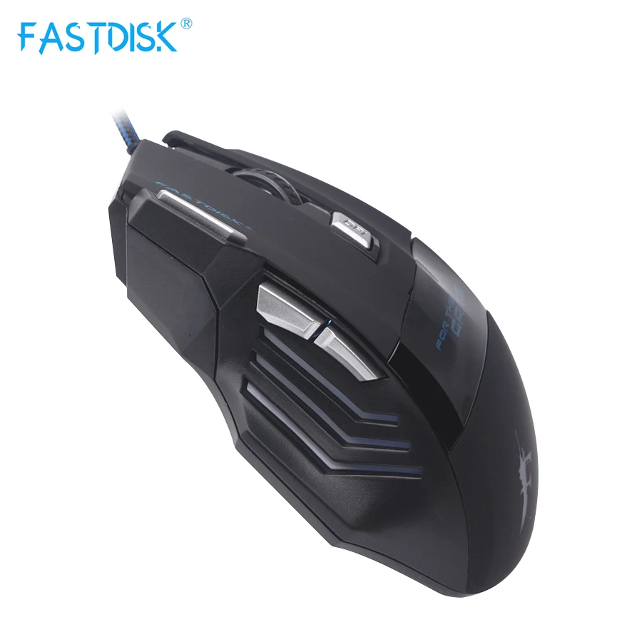 Проводная игровая мышь FASTDISK с 7 кнопками 5500 dpi светодиодный оптический USB геймер