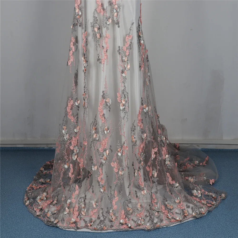 2018 Nigerian Embroidery Mesh Tulle Lace Fabric 3D Flower Pattern With Beads African Lace Fabrics For Wedding Party S25-1
2018 Nigerian Embroidery Mesh Tulle Lace Fabric 3D Flower Pattern With Beads African Lace Fabrics For Wedding Party S25-1