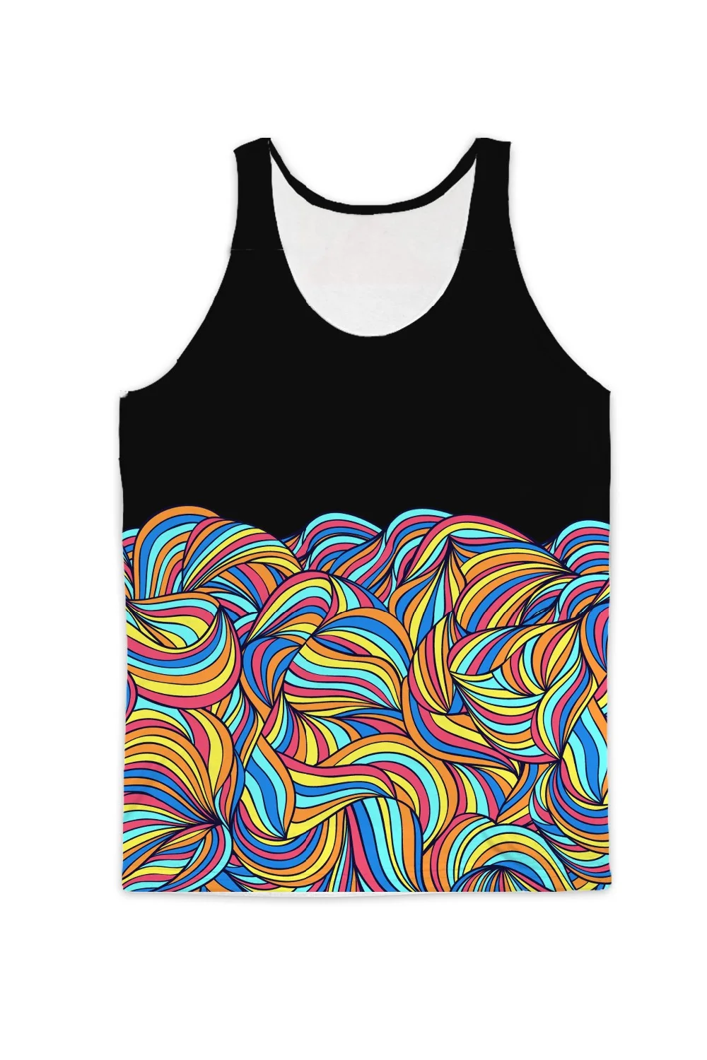 

REAL American US SIZE Rainbow Levels High Quality new 3D Sublimation Print Tank top plus size 4xl 5XL 6XL