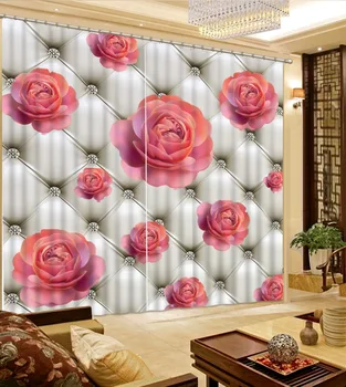 Luxury Blackout 3D Window Curtains For Living Room Bedroom High quality custom 3d curtain fabric pink rose flower 3d curtains
Luxury Blackout 3D Window Curtains For Living Room Bedroom High quality custom 3d curtain fabric pink rose flower 3d curtains