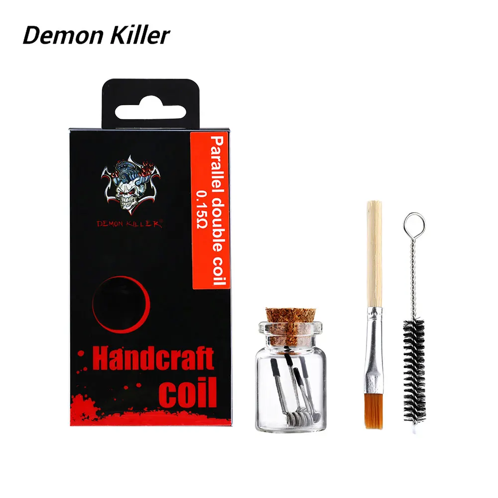 2pcs Original Demon Killer Parallel Double Coil Premium Coil 0.15ohm/0.24ohm/0.3ohm/0.2ohm/0.22ohm Made From Nichrome 80 Coil
2pcs Original Demon Killer Parallel Double Coil Premium Coil 0.15ohm/0.24ohm/0.3ohm/0.2ohm/0.22ohm Made From Nichrome 80 Coil