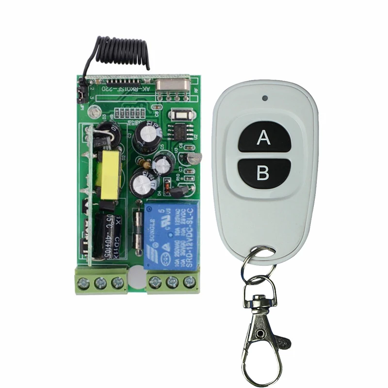 AK-RK01S-220-E 220V 110V 1CH 10A RF Wireless Remote Switch For Light Lamp LED Receiver Transmitter
AK-RK01S-220-E 220V 110V 1CH 10A RF Wireless Remote Switch For Light Lamp LED Receiver Transmitter