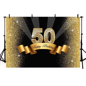 Photography Backdrops Customized 50st Birthday Photo Background Gold Black Photographic Backdrops Birthday Party Decorations
Photography Backdrops Customized 50st Birthday Photo Background Gold Black Photographic Backdrops Birthday Party Decorations