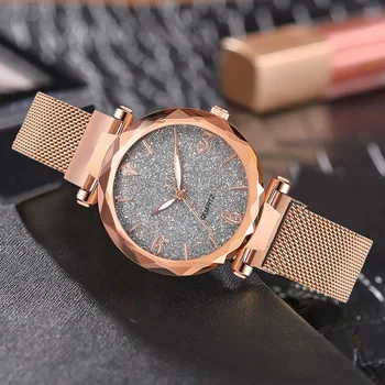 Rose Gold Women Watch 2019 Top Brand Luxury Magnetic Starry Sky Lady Wrist Watch Mesh Female Clock For Dropship relogio feminino
Rose Gold Women Watch 2019 Top Brand Luxury Magnetic Starry Sky Lady Wrist Watch Mesh Female Clock For Dropship relogio feminino