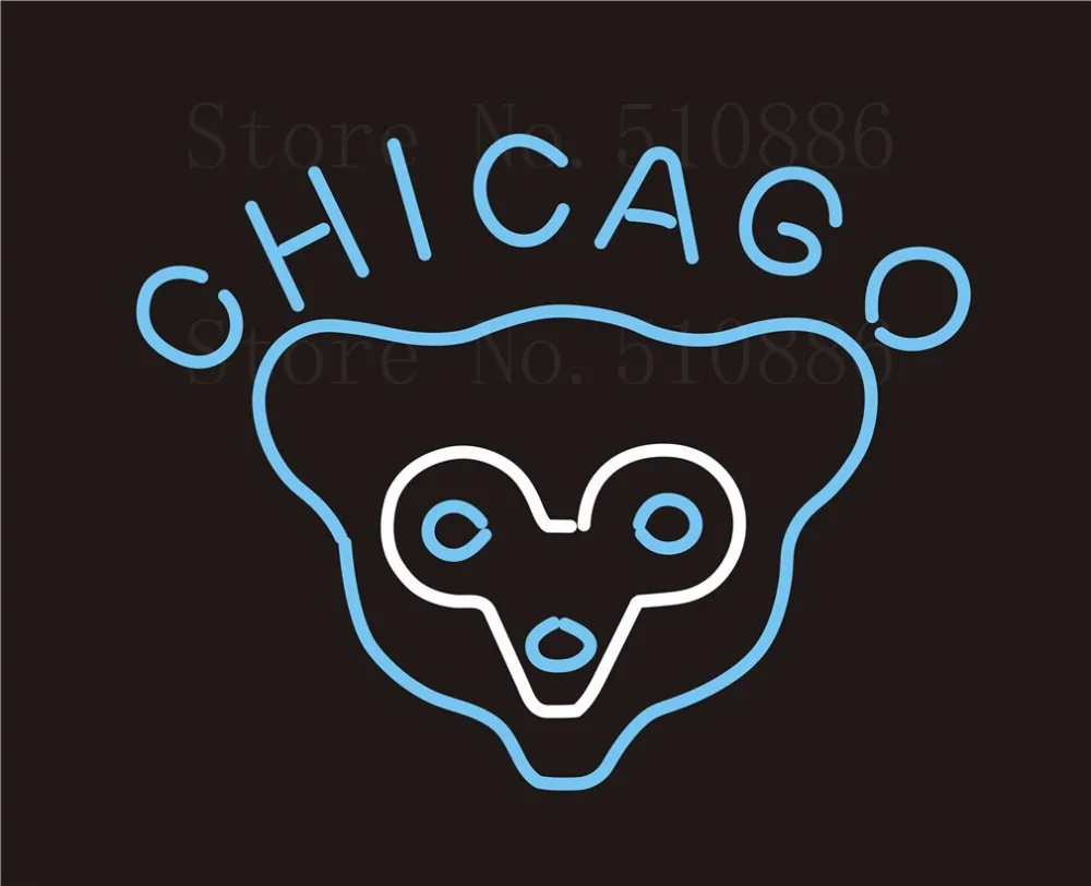 Пользовательские вывески неоновые для Chicago Real GLASS Tube BAR PUB вывеска дисплей