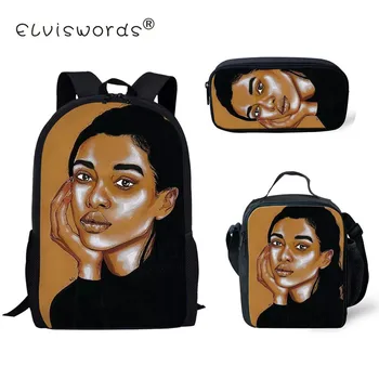 ELVISWORDS 3pcs/set Black Art African Printing School Bags For Kids Girl School Bags Children School Bags For Primary Backpack
ELVISWORDS 3pcs/set Black Art African Printing School Bags For Kids Girl School Bags Children School Bags For Primary Backpack