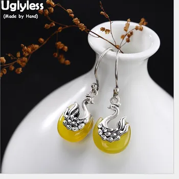 Uglyless 100% Real 925 Sterling Silver Handmade Swan Earrings Multi Colors Chalcedony Peacock Earrings Thai Silver Fine Jewelry
Uglyless 100% Real 925 Sterling Silver Handmade Swan Earrings Multi Colors Chalcedony Peacock Earrings Thai Silver Fine Jewelry