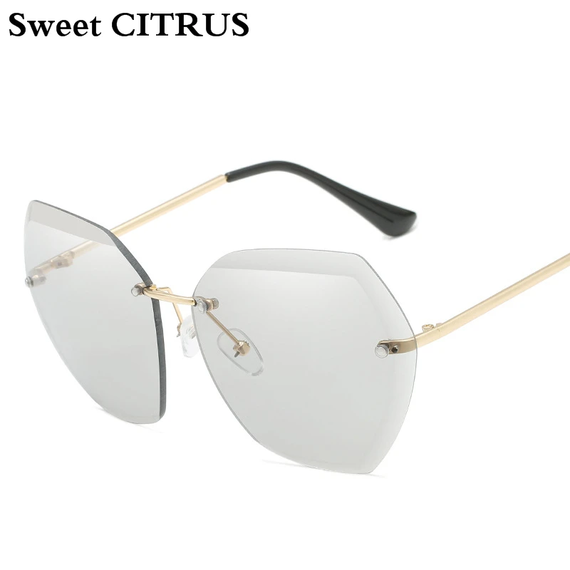 Sweet CITRUS Luxury Brand Fashion Rimless Sunglasses Women Metal Cutting Clear Lens Sun Glasses Vintage Female Oversize Sunglass
Sweet CITRUS Luxury Brand Fashion Rimless Sunglasses Women Metal Cutting Clear Lens Sun Glasses Vintage Female Oversize Sunglass