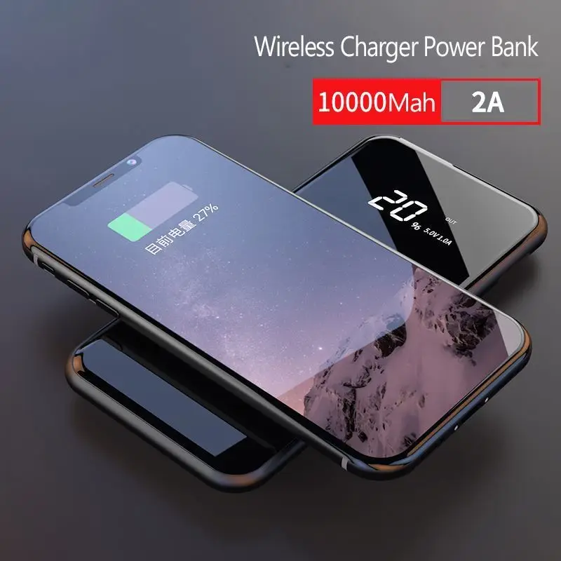 NEW 10000mAh Wireless Charger Powerbank Dual USB for IPhone X XS Max 8 7 6 Plus Xiaomi Samsung Galaxy S8 S9 S7 Huawei HTC LG
NEW 10000mAh Wireless Charger Powerbank Dual USB for IPhone X XS Max 8 7 6 Plus Xiaomi Samsung Galaxy S8 S9 S7 Huawei HTC LG