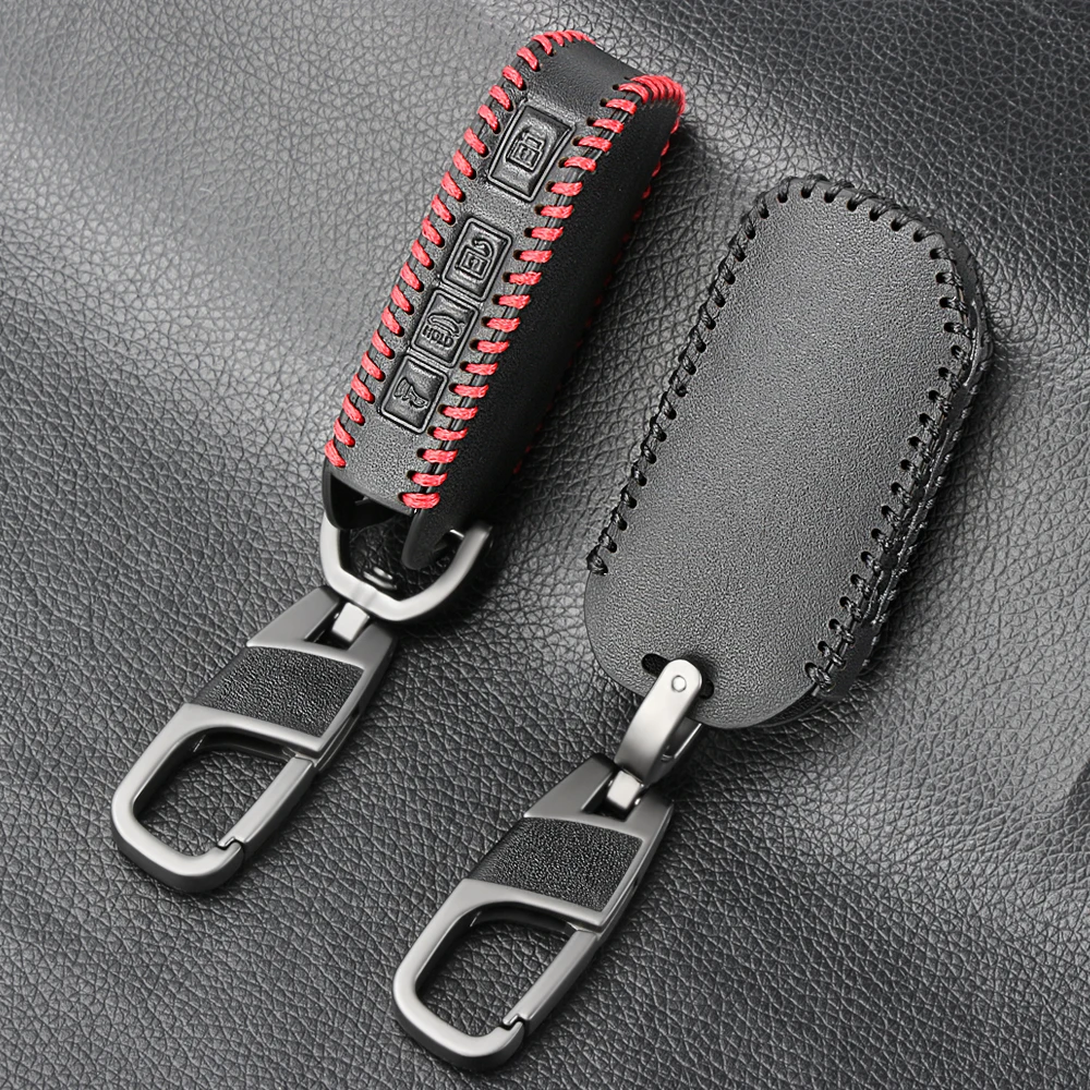 New Design Leather car key fob cover case shell holder for Kia sportage R 2018 2019 Stinger remote sorento cerato protect | Автомобили и