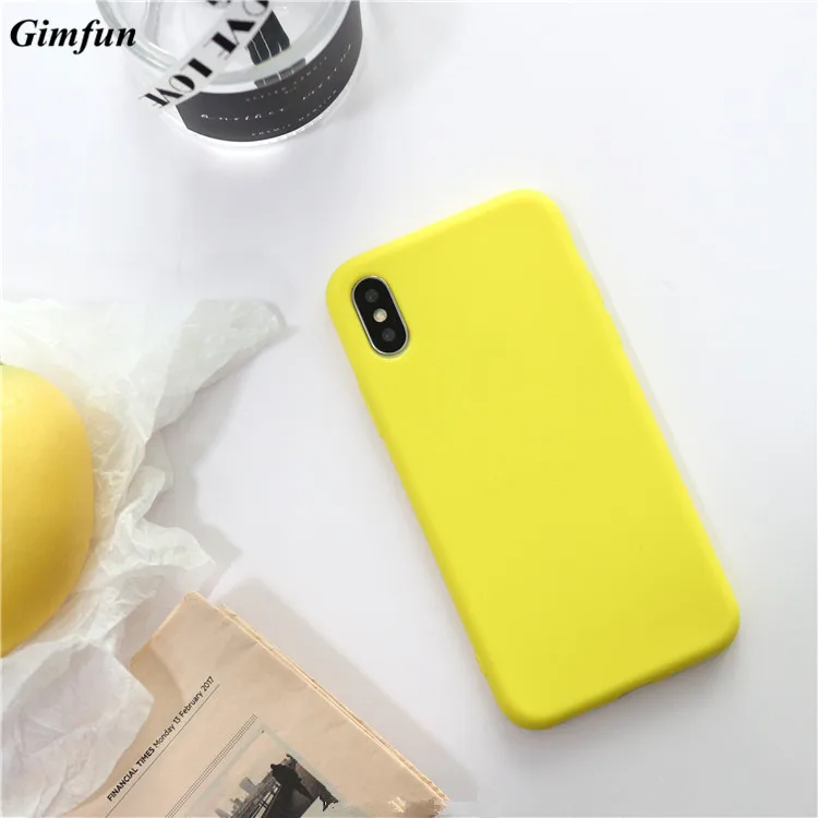 Gimfun Lemon Yellow Simple Solid Tpu Phone Case for IPhone 6 6s 7 8 Plus Xs max Anti shock Candy silicone Case Back Cover Coque
Gimfun Lemon Yellow Simple Solid Tpu Phone Case for IPhone 6 6s 7 8 Plus Xs max Anti shock Candy silicone Case Back Cover Coque