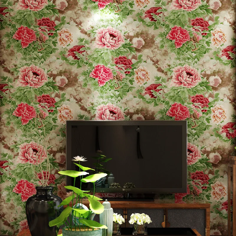 beibehang Green garden flower wallpaper 3D Peony flower wallpaper living room bedroom TV background wall Papel de parede
beibehang Green garden flower wallpaper 3D Peony flower wallpaper living room bedroom TV background wall Papel de parede