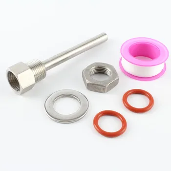 6.5CM TO 15CM Length Stainless Steel 304 Thermowell Kit With 1/2'' DN15 Lock Nut Homebrew Thermometer Part
6.5CM TO 15CM Length Stainless Steel 304 Thermowell Kit With 1/2'' DN15 Lock Nut Homebrew Thermometer Part