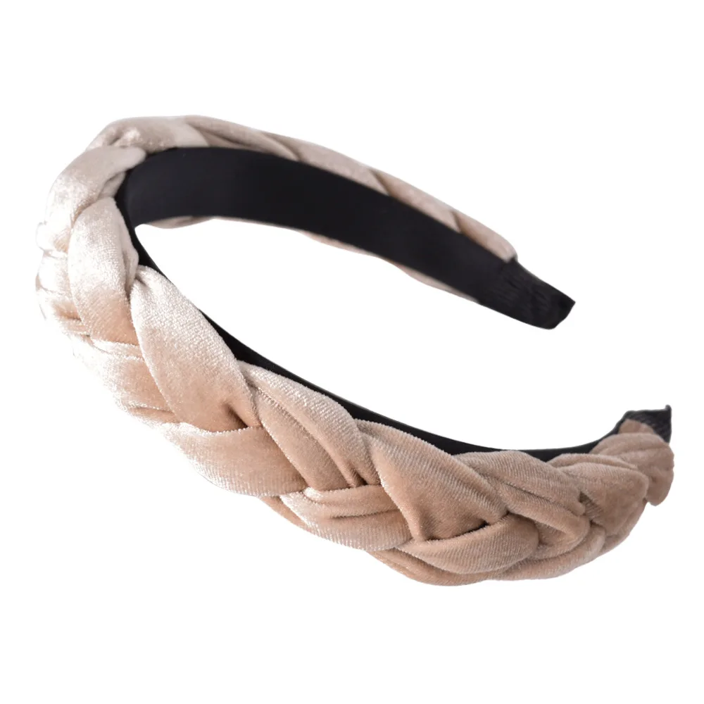 New European and American Golden Velvet Cross Hair Hoop Fashion Hair Ornament with Pure Color Wide Headband
New European and American Golden Velvet Cross Hair Hoop Fashion Hair Ornament with Pure Color Wide Headband