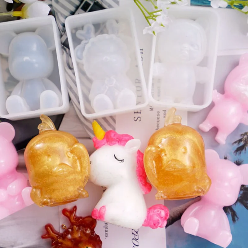 Transparent Unicorn Silicone Epoxy Resin Molds Geometry Bear Rabbit Mould Animal Aromatherapy Candle Making Form Decoration Tool
Transparent Unicorn Silicone Epoxy Resin Molds Geometry Bear Rabbit Mould Animal Aromatherapy Candle Making Form Decoration Tool