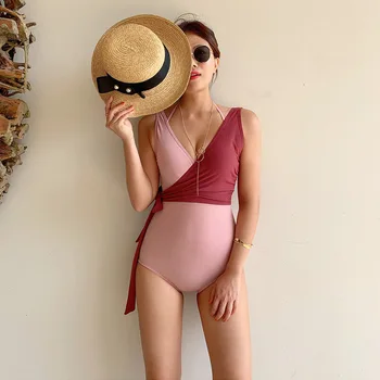 Women's Swimwear One-Piece Swimsuit For Surfing One Piece Women Bikinis Female 2019 Linkage Neck Sexy Push Up Solid Polyester
Women's Swimwear One-Piece Swimsuit For Surfing One Piece Women Bikinis Female 2019 Linkage Neck Sexy Push Up Solid Polyester