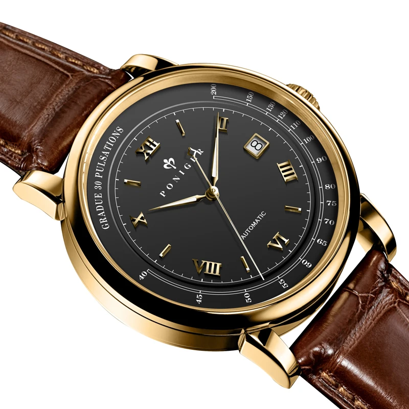 Luxury Brand PONIGER Watch Men Japan NH35A Automatic Mechanical Men‘s Wristwatches 50M Waterproof Heart Rate Test Clock P305-4
Luxury Brand PONIGER Watch Men Japan NH35A Automatic Mechanical Men‘s Wristwatches 50M Waterproof Heart Rate Test Clock P305-4