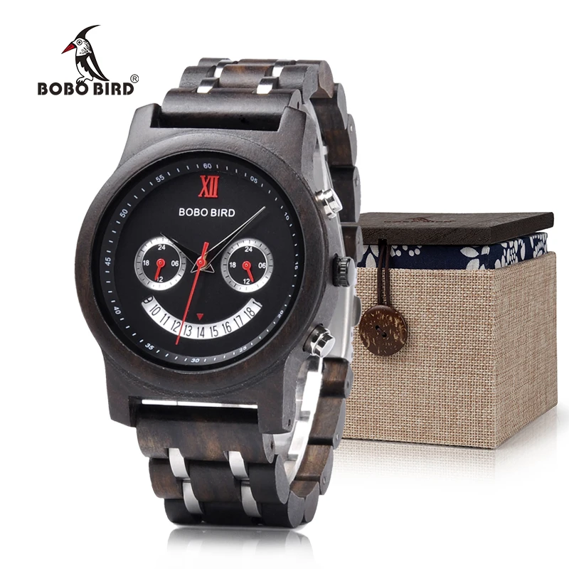 BOBO BIRD Wood Watch Chronograph Quartz Timepiece Jewelry with Happy Smile Design Dial Wood Band Relogio L-Q14
BOBO BIRD Wood Watch Chronograph Quartz Timepiece Jewelry with Happy Smile Design Dial Wood Band Relogio L-Q14