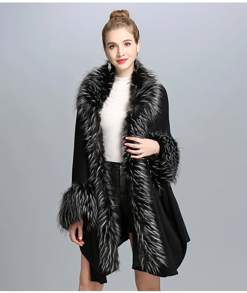 Winter New Occident Style Women Fashion Fur Coat Cloak Loose Luxury Cashmere Poncho Cape Shawl Fur Cardigan Sweater
Winter New Occident Style Women Fashion Fur Coat Cloak Loose Luxury Cashmere Poncho Cape Shawl Fur Cardigan Sweater