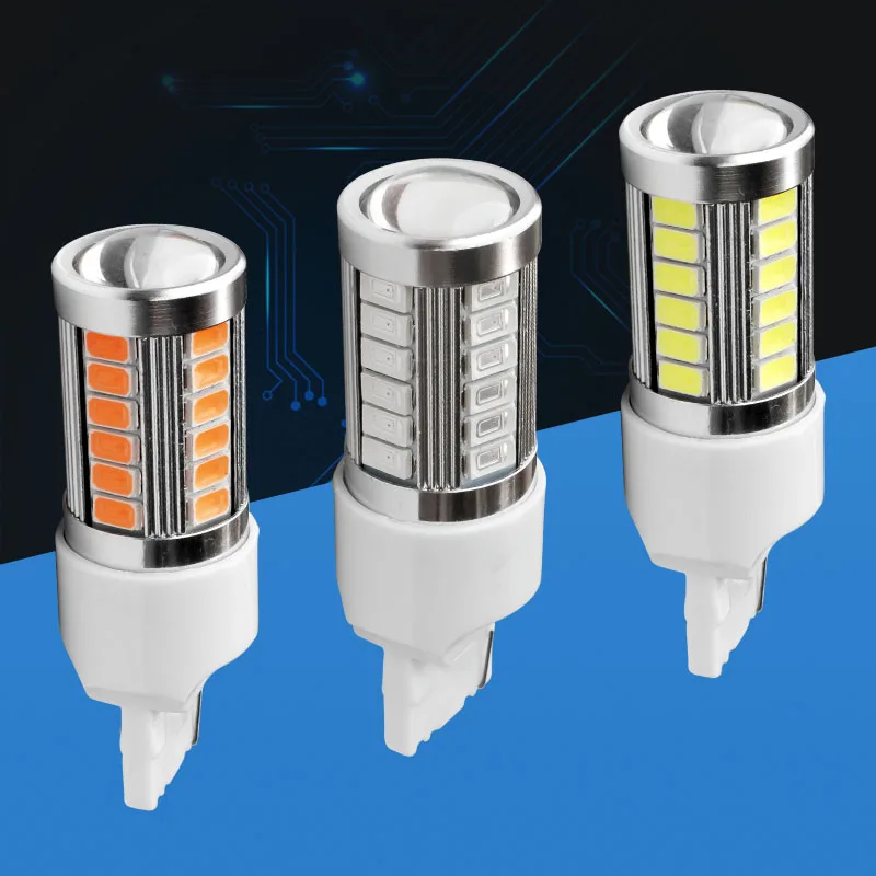1PCS T20 7440 W21W WY21W 33 SMD 5730 LED car Backup Reserve Lights 33SMD 5630 LED motor brake light Bulb white red Orange amber
1PCS T20 7440 W21W WY21W 33 SMD 5730 LED car Backup Reserve Lights 33SMD 5630 LED motor brake light Bulb white red Orange amber