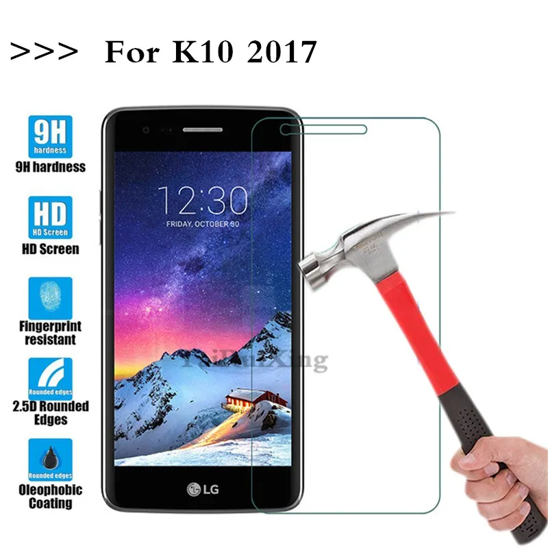 (TaiRuiXing) Screen Protector Film 0.3mm 9H 25D Front Premium Tempered Glass For LG K10 2017 M250N M250 Cover | Мобильные телефоны