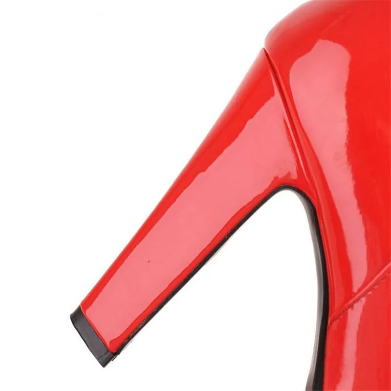 Autumn Winter Patent Leather Over The Knee Boots Big Size 43 Platform Women's Boots 12cm High-heeled Pole Dance Thigh High Boots (8)
