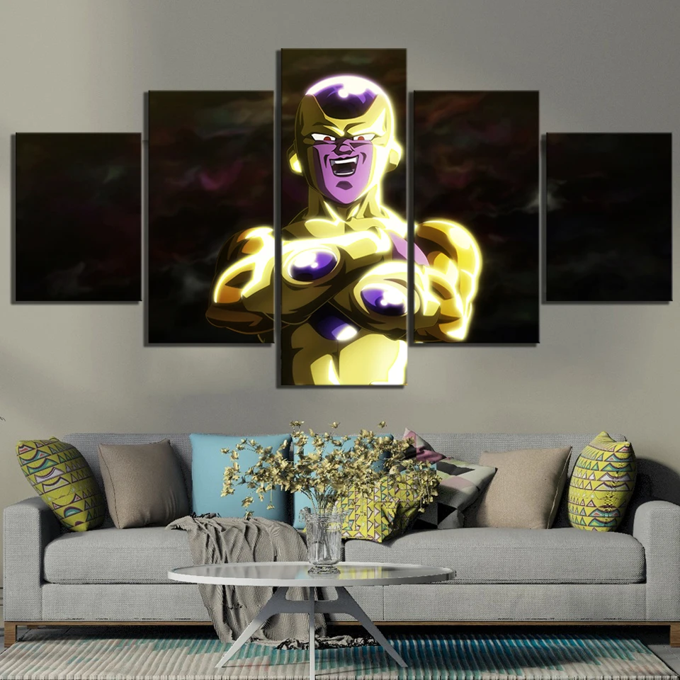 5 Piece Frieza Gold Cartoon Pictures Dragon Ball Super Anime Poster Canvas Paintings Wall Art for Children Room Wall Decor
5 Piece Frieza Gold Cartoon Pictures Dragon Ball Super Anime Poster Canvas Paintings Wall Art for Children Room Wall Decor