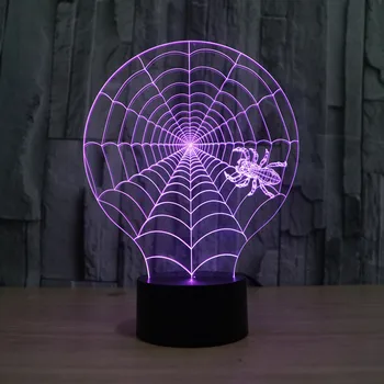 Novelty Luminaria Led 3d Light Spider net colorful touch LED lamp gift atmosphere desk lamp 3d USB 7 color change Table Lamps
Novelty Luminaria Led 3d Light Spider net colorful touch LED lamp gift atmosphere desk lamp 3d USB 7 color change Table Lamps