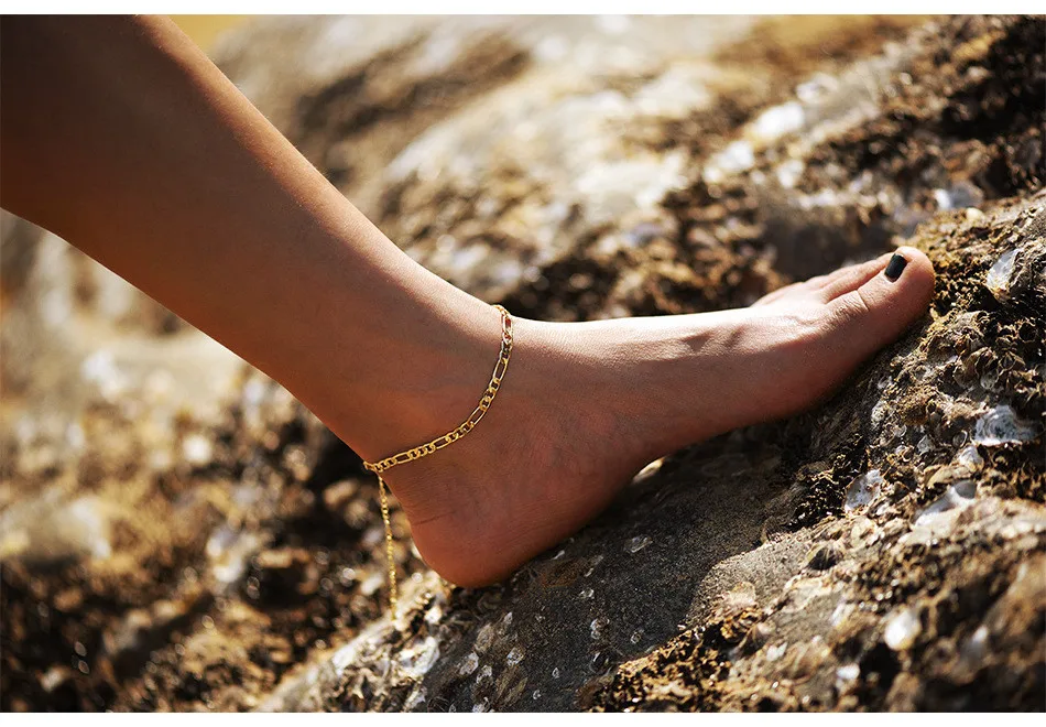 Trend Anklet Bracelet On leg Foot Ladies Femme Jewelry Metal Cable Chain Adjustable Length Beach Holiday Charm Anklet for Women
Trend Anklet Bracelet On leg Foot Ladies Femme Jewelry Metal Cable Chain Adjustable Length Beach Holiday Charm Anklet for Women