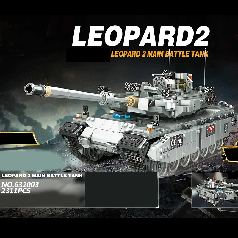 Panlos 632003 Military Tank The Leopard 2 Main Battle Tank Building Blocks Bricks Tanks Model Enlighten Kid Toys Christmas Gifts
Panlos 632003 Military Tank The Leopard 2 Main Battle Tank Building Blocks Bricks Tanks Model Enlighten Kid Toys Christmas Gifts