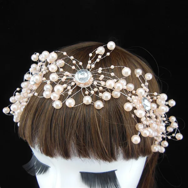 2015 New Ladies Crystal Rhinestone Bridal Wedding Flower Pearls Headband Hair Clip Hair Comb Hair Accessory
2015 New Ladies Crystal Rhinestone Bridal Wedding Flower Pearls Headband Hair Clip Hair Comb Hair Accessory