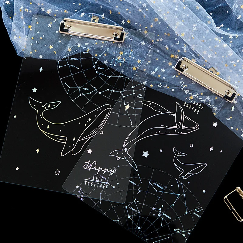 A4 Starry Sky Transparent Clipboard Writing Pad File Folders Document Holder School Office Stationery Supply
A4 Starry Sky Transparent Clipboard Writing Pad File Folders Document Holder School Office Stationery Supply
