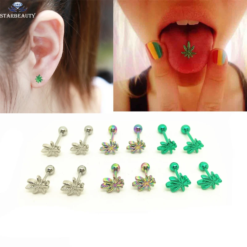 1Pc Light Green Color Leaves Tongue Piercing Tongue Ring Body Piercing Jewelry Stainless Steel Ear Nail Rings Cartilage
1Pc Light Green Color Leaves Tongue Piercing Tongue Ring Body Piercing Jewelry Stainless Steel Ear Nail Rings Cartilage