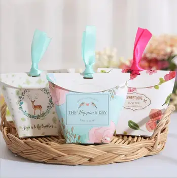 50 Pcs Pink / Blue / White / Red Wedding Favors Candy Boxes Party Favors Gift Box Paper Candy Gift Bags With Ribbons
50 Pcs Pink / Blue / White / Red Wedding Favors Candy Boxes Party Favors Gift Box Paper Candy Gift Bags With Ribbons