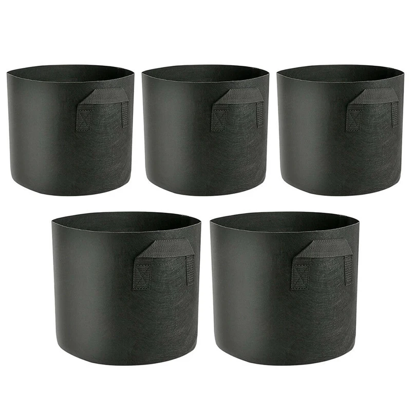 5 pcs/lot Grow Bags Aeration Black Non-woven Fabric Pots with Handles Planting Bag Seedling Flowerpot Garden Pot Garden Supplies
5 pcs/lot Grow Bags Aeration Black Non-woven Fabric Pots with Handles Planting Bag Seedling Flowerpot Garden Pot Garden Supplies