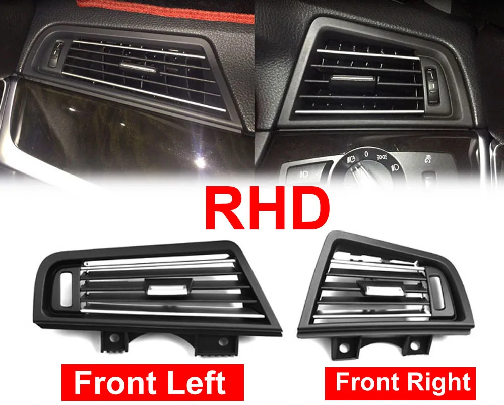 RHD Front Row Wind Left/Center/Right/Rear Air Conditioning Vent Grill Outlet Panel With Chrome Plate For BMW 5 Series F10 F18
RHD Front Row Wind Left/Center/Right/Rear Air Conditioning Vent Grill Outlet Panel With Chrome Plate For BMW 5 Series F10 F18