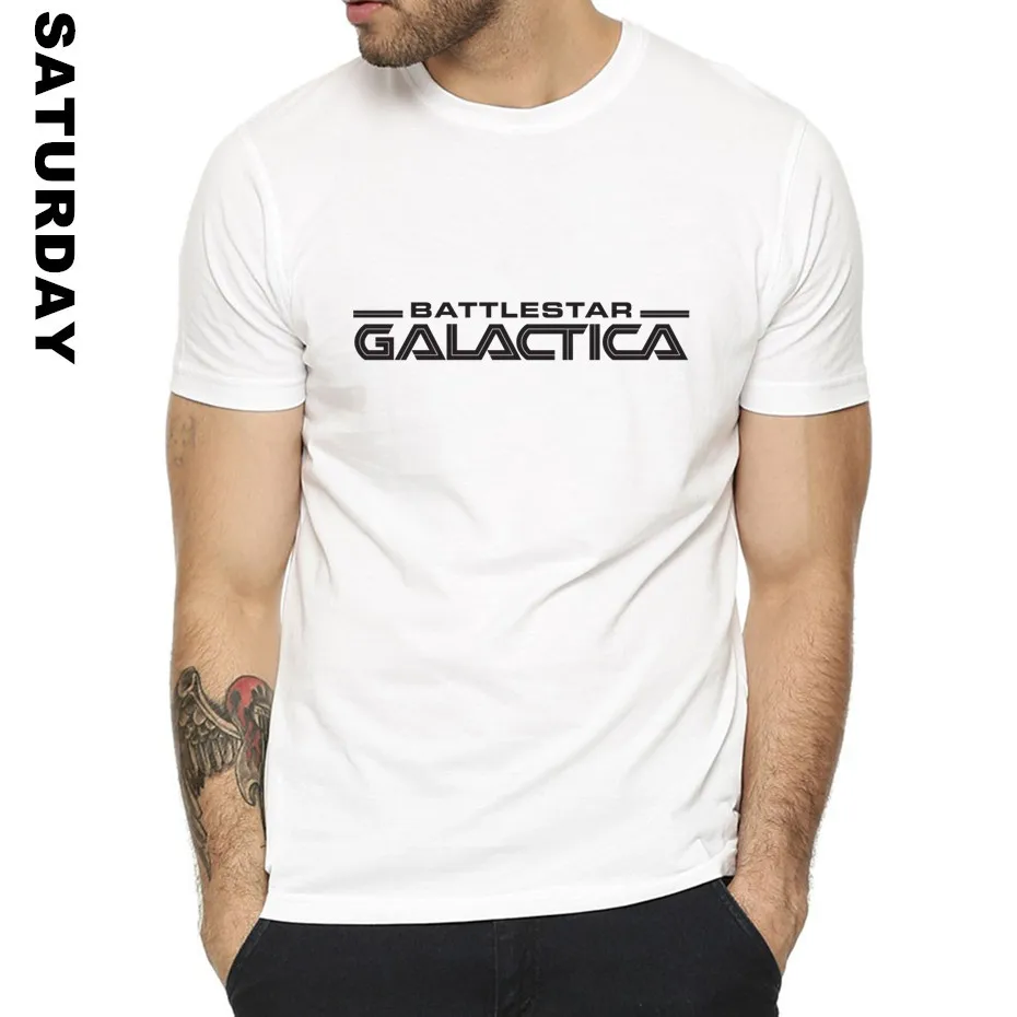 Battlestar Galactica дизайнерская футболка для мужчин и женщин круглый вырез короткий