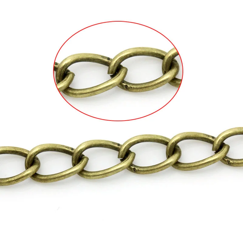 8SEASONS Link Curb Chains Findings Antique Bronze Color Chain for Jewelry Making 5x8mm,3M (B27156)
8SEASONS Link Curb Chains Findings Antique Bronze Color Chain for Jewelry Making 5x8mm,3M (B27156)